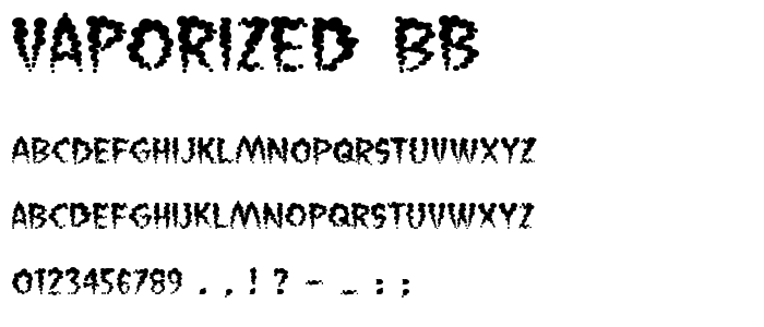Vaporized BB font